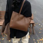 Women's PU Shoulder Bag with Zip Closure Winter 2025 One Size