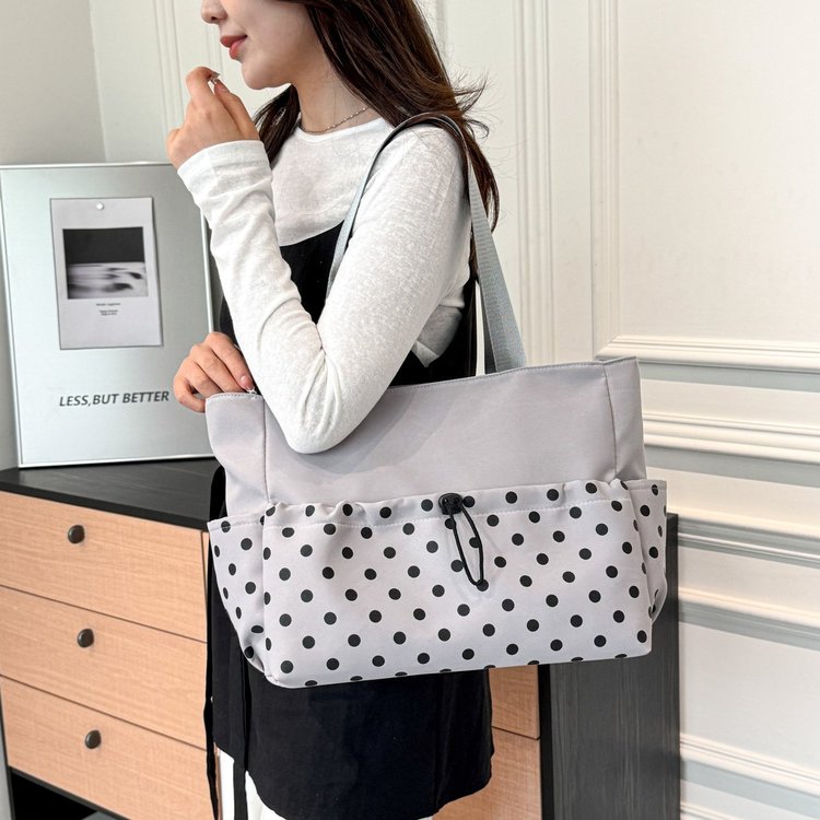 Oxford Print Tote Bag with Zipper - Handbag and Crossbody - Image 3